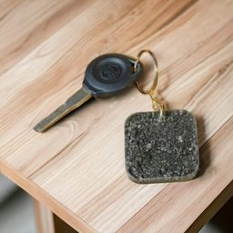 dhviti crystals Handcrafted Pyrite Keychain Metallic Crystal Accessory for Good Luck and Prosperity image 3