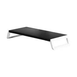 CALANDIS™ Monitor Stand Desk for PC Screen Wooden Support Desktop Shelf Computer Stand Black and White | Monitor Mounts & Stands | Monitors, Projectors & Accs image 2