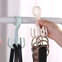 JIALTO 4 PCS Multi-Function 360 Degree Rotatable 4 Claw Hook Closet Hanging Organizer Hangers for Closet Organizer, 360 Degree Rotating Closet Clothes Hangers with 4 Claws (Multicolor) image 5