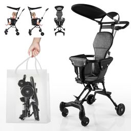 bleqys BLEQYS® Baby Stroller,2 in 1 Convertible Baby Stroller,Compact Stroller with One-Hand Fold、Adjustable Canopy、Anti-Shock Toddler Pushchair Stroller,for 0-36 Months image 2