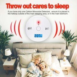 REES52 Carbon Monoxide Detector, Replaceable Battery-Operated Carbon Monoxide Alarm Detectors with Digital Display & LED Lights. CO Alarm Applicable to Home, Warehouse image 5