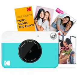 Kodak PRINTOMATIC Digital Instant Print Camera (Blue), Full Color Prints On Zink 2x3 Sticky-Backed Photo Paper - Print Memories Instantly image 1
