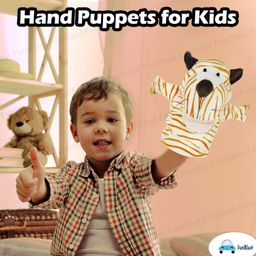 FunBlast Plus Hand Puppet for Kids – Soft Tiger Puppet with Movable Mouth, Storytelling Toy image 5