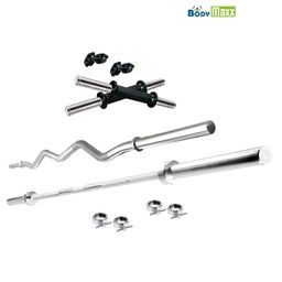 Body Maxx 8 in 1 Bench, Home Gym Package of 30 kg Rubber Plates with 5ft Plain and 3ft Curl Rod for Dumbbell image 4