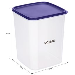 Amazon Brand - Solimo Square Modular Plastic Storage Container| Airtight | BPA-Free | Set of 2 | 5.5 L (Blue) image 5