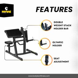 Bodylean Fitness Plate Loaded Bicep Curl and Tricep Extension Machine, Rated 110 Kg, Specialty Arm Machine | Bicep Curls and Tricep Extensions in one Machine image 3