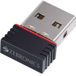ZEBRONICS ZEB-USB150WF1 WiFi USB Mini Adapter Supports 150 Mbps Wireless Data, Comes with Advanced Security WPA/WPA2 encryption Standards image 1
