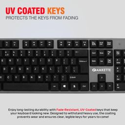 Amkette Lexus Neo Keyboard for Laptops, PCs, and USB-Compatible Devices | UV-Coated, Long-Lasting, Anti-Fade Keys | Spill-Resistant Design | Multimedia Keys | Comfortable Typing (Grey) image 4