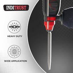 Inditrust Hammer Drilling Set of 2 Chisel Bits Set 14 x 250MM Flat & Pointed | 14mm Demolition Rotary Hammer Bits (14 x 250 mm) image 4