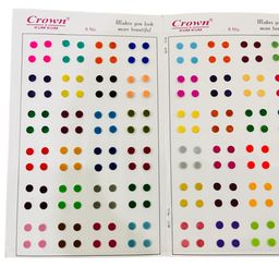CROWN KUM KUM Round Multicolour sticker Bindiya Bindis Spiral bindi booklet for women Pack of 6 of (5, 6, 7) Size (196 Bindi in one pack) image 3