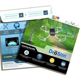 DroSim® Drone Simulator - STEM Platform for Understanding Physics and Practicing Drone Flight - Basic and Intermediate Version - Windows PC Software - 1 Year License image 1