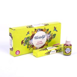 Pidilite Fevicryl Water Based Glass Colours 10 Assorted (115ml) image 1