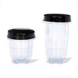 MasterClass Sanyo Deluxe Juicer jar and Bullet Jar Combo ABS Plastic Set of 2 Bullet Jars (530ml and 350ml) Plus 1 Juicer Jar 1500ml- Black image 5