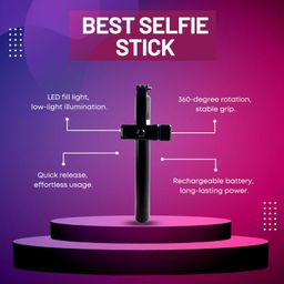 fire turtle X3 Selfie Stick with Tripod Stand, 6 Feet Length, Wireless Remote, Detachable Holder, Bluetooth Compatible for iPhone/Android - Perfect for Vlogging & Photo Shoots (6FT Stick with Light.Zip) image 2