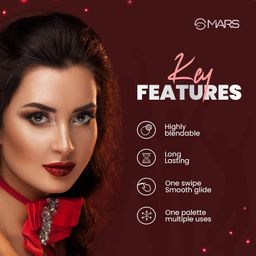 MARS 12 Shades Dance of Joy Eyeshadow Palette | Highly Pigmented and Blendable | Multicolor | Matte and Shimmer Finish 01-Multicolor (13.2g) (Shade-02) image 4
