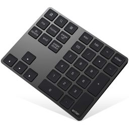 elbme ELBME® Bluetooth Numeric Keypad, Rechargeable Numeric Keypad Slim 34-Keys External Numpad Keyboard Bluetooth Number Pad,Numeric Keyboard Small Keypad for Laptop Desktop PC Computer Tablet Window_1 image 1