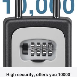 BETLEX Key Lock Box Wall Mounted, Upgrade Clearly Visible Keys, Portable, Waterproof, Passcode Unlock, Grey image 4