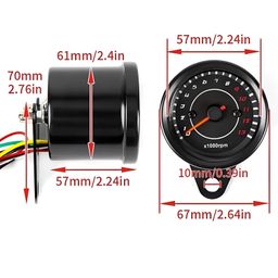 MIKANIX Motorcycle Analog RPM Speedometer With LED Backlight Universal For All Bikes image 5