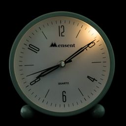 mensent Kadio Alarm Clock.Mensent 4 inch Round Silent Analog Alarm Clock Non Ticking,with Night Light, Battery Powered Super Silent Alarm Clock, Simple Design Beside/Desk Alarm Clock (Green) image 4
