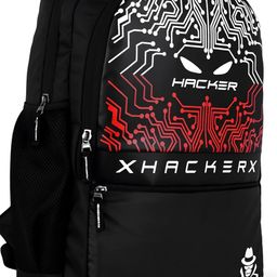 THE GANGSTER HACKER Edition Bag with 2 Secret Pockets, 28 litres Large Size Laptop Backpack, Black image 2