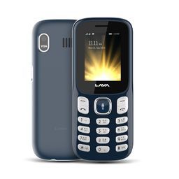 Lava A3 Torch Dual Sim Keypad Mobile Phone | 1750mAh Big Battery | Quad Strip Torch & Slide Button | 1.8" Large Display | Vibration Alert | 7 Language Support (Blue Silver) image 1