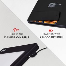 KODAK LED Light Box 5”x4” for Negatives, Slides & Films | Illuminated Board Panel for Viewing & Scanning Photos, Tattoo Drawing, Artist Sketching, Stenciling & More | Glare-Free, Battery & USB Powered image 3