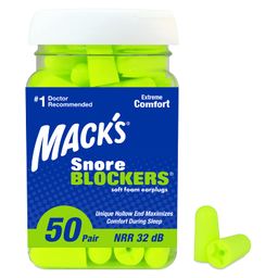 mack's Mack’s Snore Blockers Soft Foam Earplugs, 50 Pair – 32 dB High NRR, 37 dB SNR – Comfortable Ear Plugs for Sleeping, Snoring, Loud Noise and Travel image 1