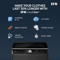 IFB 9 Kg 5 Star with DeepClean® Technology Powered by AI, Fully Automatic Top Load Washing Machine (2025 Model, TL900NB2S, PowerSteam®, Inbuilt Heater, Aqua Energie, Noir Black) image 2