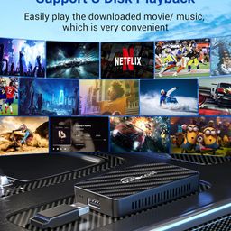OTTOCAST Play2Video, 2025 Android Box, Wireless CarPlay Android Auto Adapter,Built-in YouTube/Netflix/Spotify/IPTV,Supports TF Card 5Ghz WiFi, Plug and Play, No Delay, for All Cars with Wired CarPlay image 5