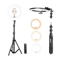 digitek DIGITEK® (DRL-18RT C 6) 18 Inch LED Ring Light with Remote Control & Stand 158cm - Bi Color, Color Temperature Control, Lighting Control, AC Powered - Photo. Video Shoots - USB Powered image 1