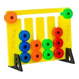 M2K HUB Learning Toys Educational Blocks Slide Puzzle Color & Pattern Matching Brain Teasers Logic Game, Montessori Puzzle Game for Kids (Multicolor), Set Of 1 image 1