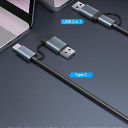 FEDUS 2-in-1 USB 3.0 to Ethernet Adapter, USB C to Ethernet RJ45 Adapter, Gigabit 1000MBPS LAN Network Adapter Supporting Windows and Mac, Laptop, Desktop USB Type c to LAN RJ45 Connector-Plug & Play image 3