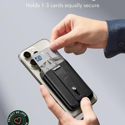 ESR for MagSafe Wallet, Magnetic Geo iPhone with Full Find My Functionality, Up to 3,000g Magnet Strength, Adjustable Stand, iPhone 16/15/14/13/12 Series, Black image 4