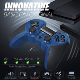 New World Wireless Controller for PS4, Gamepad Joystick Compatible With PlayStation 4 Game Controllers For PS4 Pro/Ps4 Slim, Built-In Speaker & Stereo Headset Jack Multitouch Pad image 4