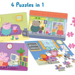 Frank Peppa Pig - A Set of 4 Jigsaw Puzzle for Kids Above 3+ Years - Fun & Challenging Brain Booster Games - for Focus and Memory - 60402 image 5