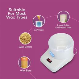 CUVLY Wax Heater Machine Waxing Kit Combo Wax Machine White Chocolate Cream Wax (550 gm) Chocolate Waxing Combo (550 gm), Strips (70pcs), Spatula(Kinfe),Sponge) | (Wax, Heater Combo) image 2