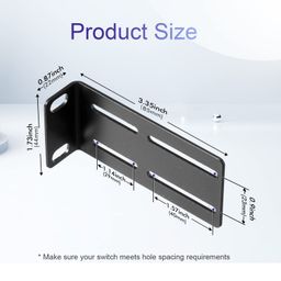 phyinlan Rack Mount Kit Universal Adjustable 19 Inch Rack Ears for HP/ProCurve/Aruba/OfficeConnect/HPE and Other Switches image 2