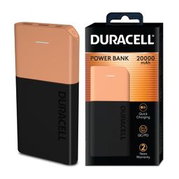 Duracell 20000 MAH Slimmest Power Bank with 1 Type C PD and 2 USB A Port, 22.5W Fast Charging Portable Charger to Charges 3 Devices Simultaneously for iPhones, Android Phones, Smart Watches & More image 1