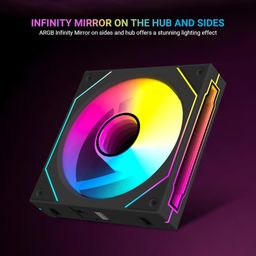 Ant Esports StackerFlow 3-In-1 120mm ARGB Stackable Case Fan with Wire-Free Daisy Chain - Black image 3