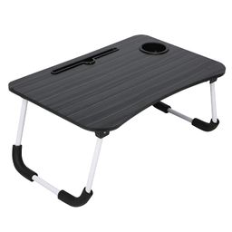 Ardith Multi-Purpose Laptop Desk for Study and Reading with Foldable Non-Slip Legs Reading Table Tray/Perfect for Eating Breakfast,Working, Watching Movie On Bed (black1) image 2