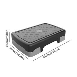 club bollywood The Style Sutra Aerobic Stepper Multifunctional Exercise Step Platform for Home Gym Strength Gray Black|1 Aerobic Exercise Step Platform| Step/Riser Sets image 5