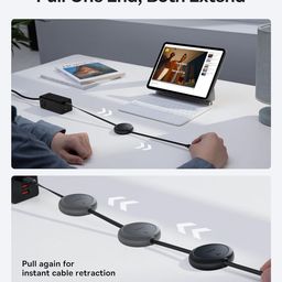 Baseus Free2Pull Mini Charging Cable, USB-C to USB-C, 60W Fast Charging, 1 Meter – Cluster Black | Compact, Durable & Tangle-Free Type-C Cable for Smartphones, Tablets, Laptops image 3