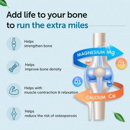 Neuherbs True Calcium 1000mg Supplement For Men & Women- 60 Vegan Tablets | Calcium tablets with Plant Based Vitamin D3 & Natural Magnesium For Healthy Bones & Joints. image 3