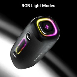 ZEBRONICS Sound Feast 85, Portable Bluetooth Speaker, 20 Watts, Upto 9 Hours Playback, Dual Passive Radiator, BTv5.3 | TWS | USB, RGB LED, Call Function, Carry Strap, Deep Bass (Black) image 5