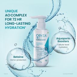 alembic oryza Oryza CERAMAX Intensive Moisturizing Lotion 250 ml | For Dry & Sensitive Skin | Non-Comedogenic & Paraben Free | With 5 Ceramide & Hyaluronic Acid | 72 Hours Long Hydration Pack of 1 - By Alembic Pharma image 5