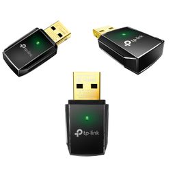 TP-Link Archer T2U Ac600 USB 2.0,433 Mbps WiFi Wi-Fi Speed Wireless Dual Band USB Adapter for Pc,Desktop,Laptop and Tablet(Supports Windows Xp/7/8/8.1/10/11,Mac Os 10.15 and Earlier,Linux,Black image 2