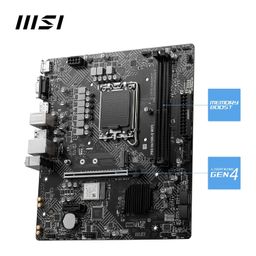 MSI PRO H610M-G WiFi Motherboard – Micro-ATX, Supports 12th/13th/14th Gen Intel Core Processors, LGA 1700 Socket, DDR5 Memory Boost 5600MHz/MAX, PCIe 4, 1G LAN, M.2 Slots, USB 3.2, Wi-Fi 6E image 3
