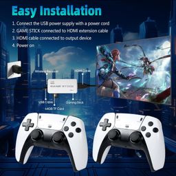 Retro Game Stick Pro, Wireless Retro Game Console with 4K HDMI, Built-in 23 Emulators, 20000+ Games, Plug and Play TV Video Game Console, 2.4GHz Dual Wireless Controllers, Game Emulator Console (64GB) image 4