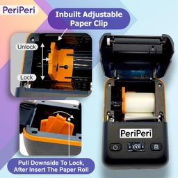PeriPeri 2Inch BT-58L Receipt + Label Thermal Printer, Inkless Bluetooth Portable Printer for Print Labels Receipt Bill Compatible with iOS, Android & Windows PC (2inch BT-58L) image 3