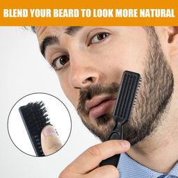 sichumaria Beard Pencil Filler For Men:Water Proof Beard Filling Pen With Brush, Repair Beard Shape, Moustache & Eyebrows-Micro-Fork Tip For Seamless Application (Black, 2) image 4